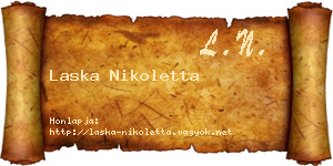 Laska Nikoletta névjegykártya